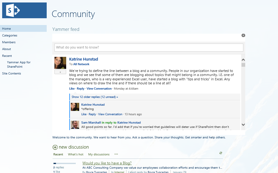 Sharepoint Online Yammer Sharepoint Online Yammer